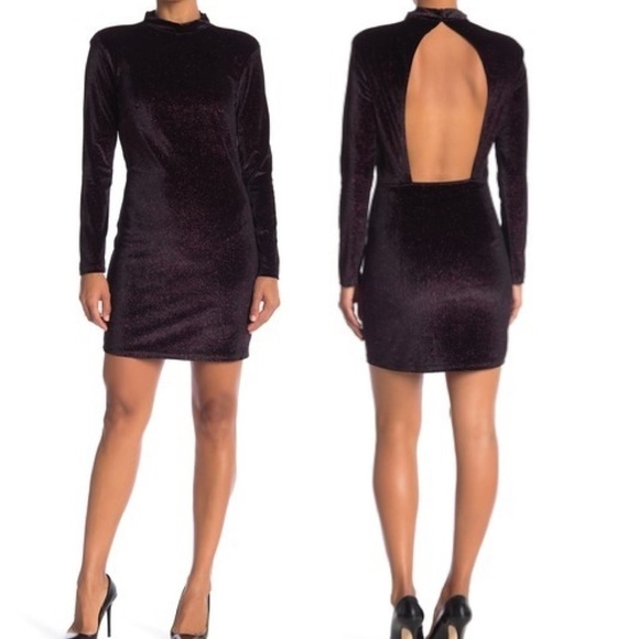 Melloday Sparkle Velvet Mini Dress sz L - Picture 4 of 6